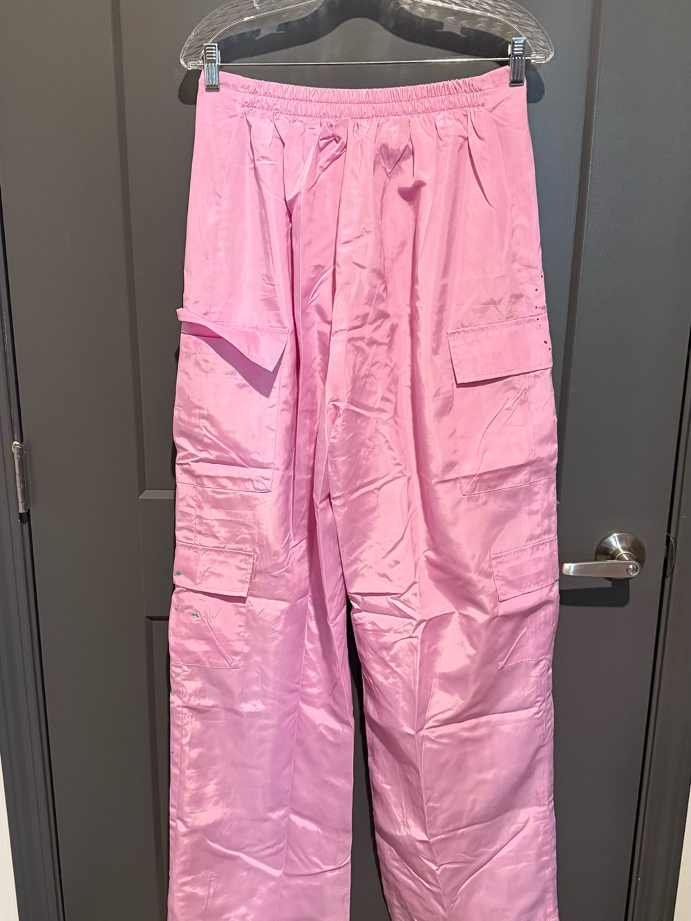 Pink Cargo Pants with Paint-Splatter - Picture 9 of 9